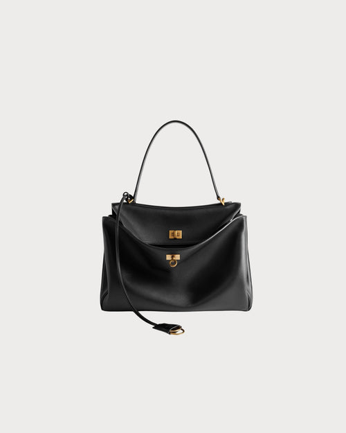 BALENCIAGA Women's Rodeo Medium Handbag | 巴黎世家 手袋 (黑色)