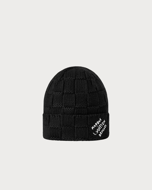LOUIS VUITTON M92739 Damier Snug Beanie | Louis Vuitton Men's Beanie (Black)