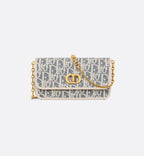 CHRISTIAN DIOR Small Miss Caro Pouch with Chain | 迪奧 手袋 (藍色)