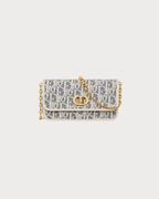 CHRISTIAN DIOR Small Miss Caro Pouch with Chain | 迪奥 手袋 (蓝色)