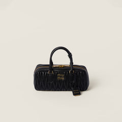 MIU MIU Matelasse Nappa Leather Bag | 繆繆 手袋 (Black)