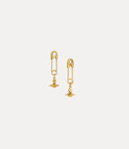 VIVIENNE WESTWOOD Safety Pin Earrings | 西太后 耳環 (金色)