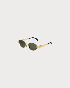 CELINE Women's Triomphe Metal 01 sunglasses in Metal | CELINE sunglasses (multi-color)