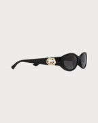 GUCCI Oval Frame Sunglasses | 古驰 太阳眼镜 (黑色)