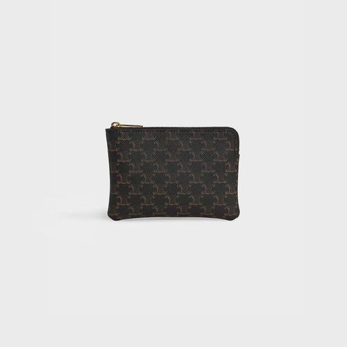 CELINE Coin Purse in Triomphe Canvas (Brown)