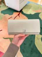LOEWE Anagram Continental Wallet | LOEWE Long Silver Bag (Multicolor)
