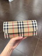 BURBERRY Halton Check Long Wallet | Burberry Long Wallet (Beige)