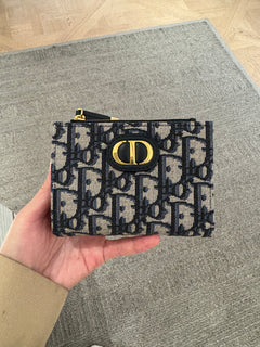CHRISTIAN DIOR 30 Montaigne Dahlia Wallet | 迪奧 銀包 (Blue Oblique)