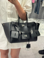 BALENCAIGA Women's Bel Air Carry All Bag Small | 巴黎世家 手提袋 (黑色)