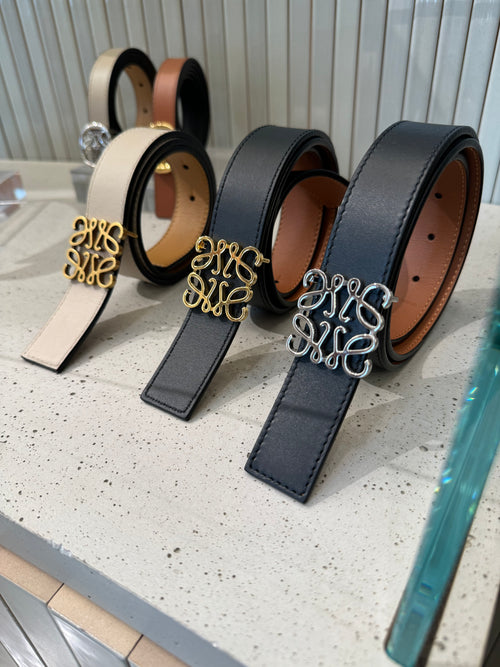 LOEWE Reversible Anagram Belt in Smooth Calfskin | 羅意威 雙面皮帶 (多色)
