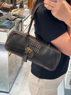 MIU MIU Beau Nappa Leather Bag | 繆繆 手袋 (深啡色)