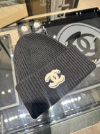 CHANEL 2025 CC Black Beanie | Chanel Beanie (Black)