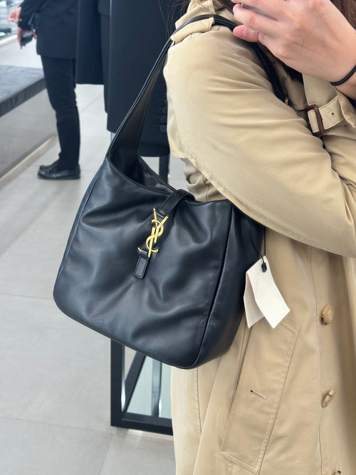 YSL SAINT LAURENT LE 5A7 Puffer Hobo Bag | 聖羅蘭 手袋 (黑色)