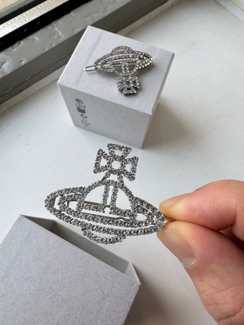 VIVIENNE WESTWOOD Annalisa Large Hair Clip | VIVIENNE WESTWOOD Annalisa Large Hair Clip (Large/Silver)