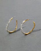 ALEXIS BITTAR Two Tone Pave Hoop Earring | Earrings (Multicolor)