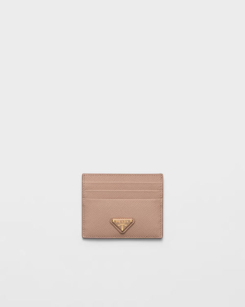 PRADA 1MC025 Saffiano Leather Triangle Logo Card Holder | Prada Card Holder (Multi-color)