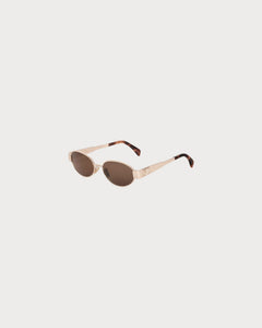 CELINE Women's Triomphe Metal 01 sunglasses in Metal | CELINE sunglasses (multi-color)