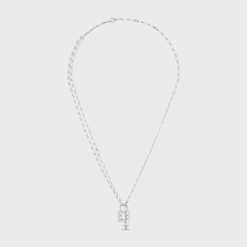 CELINE Triomphe Lock Necklace | Celine necklace (multi-color)