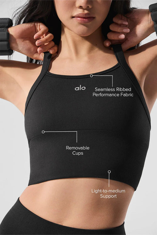 ALO YOGA Seamless Ribbed Favorite Bra Tank | 無縫羅紋背心內衣 (多色) - LondonKelly 英國名牌代購