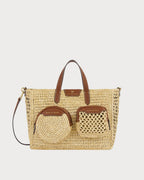 ANYA HINDMARCH X/S Raffia Holiday Cross - body Tote | 安雅·希德瑪芝 X/S 草編度假斜背托特包(天然色) - LondonKelly 英國名牌代購