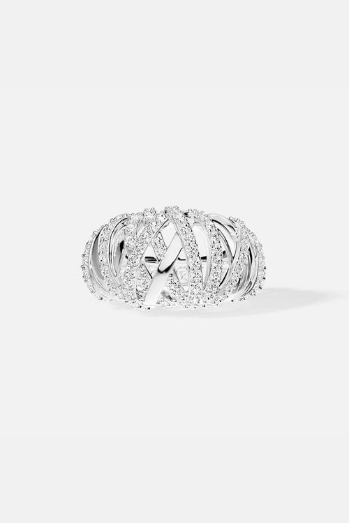 APM MONACO A23806OX Enlace Ring | 交織戒指 (銀色) - LondonKelly 英國名牌代購
