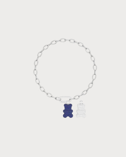 APM MONACO AC6895XKB Master Baba Yummy Bear Adjustable Chain Necklace | 可調式鏈條頸鍊(銀色) - LondonKelly 英國名牌代購