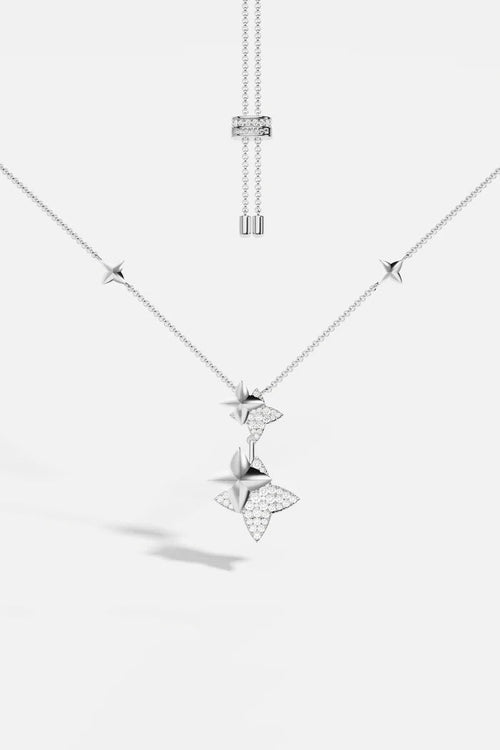 APM MONACO AC7666OX Double Meteorites Silver Adjustable Necklace | 双重可调式颈链 (多色) - LondonKelly 英国名牌代购