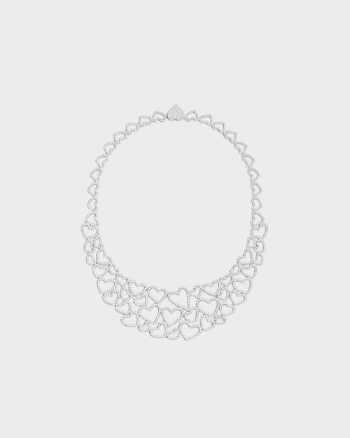 APM MONACO AC8166OX Statement Heart Necklace | 搶眼心形頸鏈 (銀色) - LondonKelly 英國名牌代購