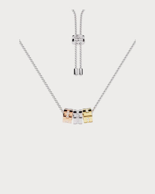 APM MONACO TC6350XTRH Morse Code Adjustable Necklace | 摩斯密碼可調式頸鏈 (銀色) - LondonKelly 英國名牌代購