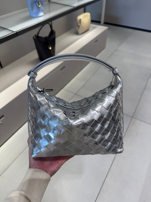 BOTTEGA VENETA BV Wallace Shoulder Bag(Mini/Silver) - LONDONKELLY 英國名牌代購