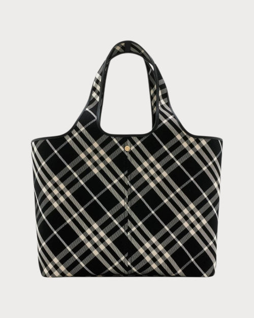 BURBERRY Medium Check Tote Black | 博柏利 手提袋 (中碼/黑色) - LONDONKELLY 英國名牌代購