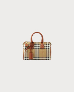 BURBERRY Mini Check Bowling Bag | 博柏利 迷你袋 (啡色) - LONDONKELLY 英国名牌代购