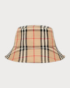 BURBERRY Vintage Check Bucket Hat Cotton Canvas(Beige) - LONDONKELLY 英国名牌代购