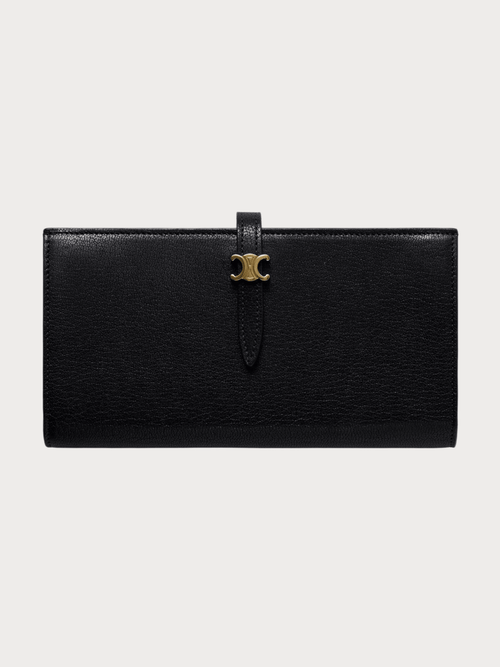 CELINE Large Wallet Triomphe Pontet(Black) - LONDONKELLY 英國名牌代購