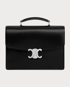 CELINE Men's Small Cartable Triomphe In Shiny Calfskin (Black) | 赛琳 男仕TRIOMPHE亮泽牛皮革小号公文袋 (黑色) - LONDONKELLY 英国名牌代购