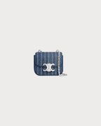 CELINE Mini Chain Claude In Striped Denim | 賽琳 迷你手袋 (牛仔藍) - LondonKelly 英國名牌代購