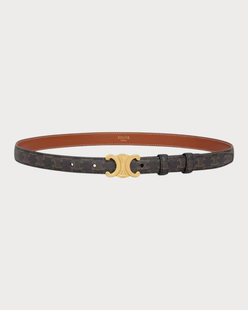 CELINE Small 18MM Triomphe Belt in Triomphe Canvas | 赛琳 皮带 (啡色) - LondonKelly 英国名牌代购