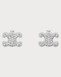 CELINE Triomphe Rhinestone Studs(2 Colors) - LONDONKELLY 英国名牌代购