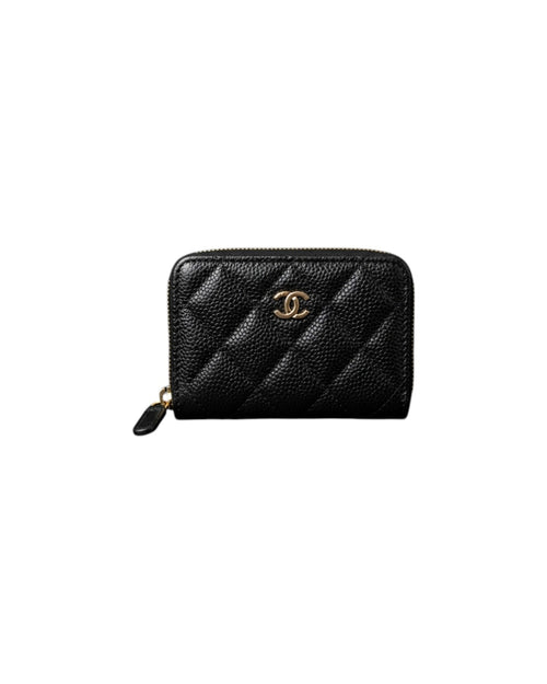CHANEL AP0216 Classic Zipped Coin Purse Grained Calfskin | 香奈兒 拉鏈銀包 (黑色) - LONDONKELLY 英國名牌代購