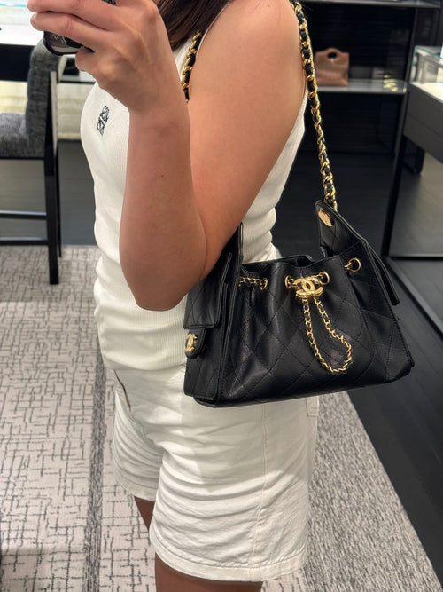 CHANEL AS5631 Chanel 25 Bag Grained Calfskin(Mini/Black) - LONDONKELLY 英國名牌代購