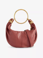 CHLOE Bracelet Small Leather Hobo Bag Brunet Pink | 蔻依 手袋 (棕粉色) - LondonKelly 英國名牌代購