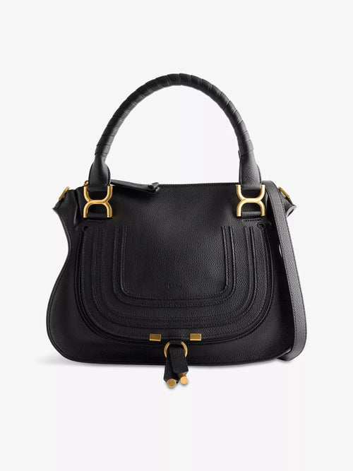 CHLOE Marcie Medium Leather Cross - Body Bag Black | 蔻依 手袋 (黑色) - LondonKelly 英國名牌代購