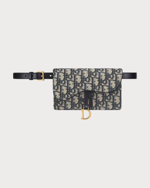 CHRISITAN DIOR Saddle Belt Pouch Oblique Jacquard(Blue) - LONDONKELLY 英國名牌代購
