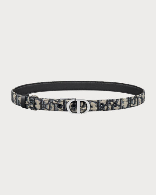 CHRISTIAN DIOR 30 Montaigne Reversible Belt Silver Buckle | 迪奧 雙面皮帶 (20MM/銀扣/藍色老花) - LONDONKELLY 英國名牌代購