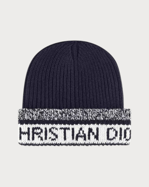 CHRISTIAN DIOR D - White Beanie Cashmere(Black) - LONDONKELLY 英国名牌代购