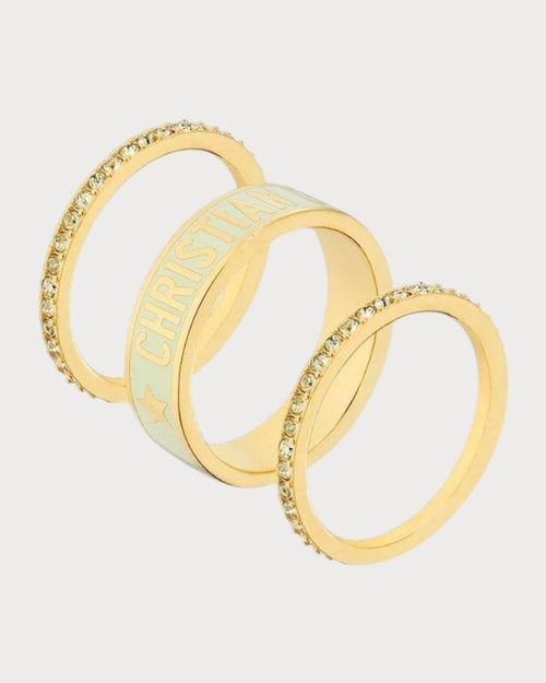 CHRISTIAN DIOR Dior Code Ring Set Gold - Finish Metal | 迪奥 一套3只戒指 (多色) - LONDONKELLY 英国名牌代购