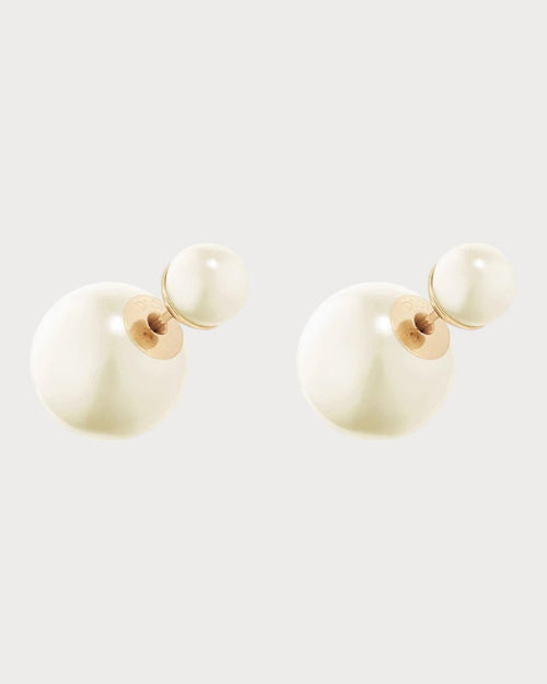 CHRISTIAN DIOR Dior Tribales Earrings Gold - Finish Metal and White Resin Pearls | 迪奧 珍珠耳環 (金色) - LONDONKELLY 英國名牌代購