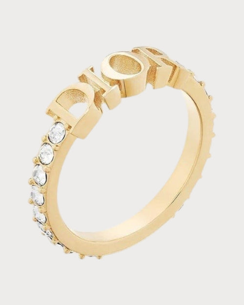 CHRISTIAN DIOR Dio(r)evolution Ring Gold - Finish Metal and White Crystals | 迪奥 戒指 (多色) - LONDONKELLY 英国名牌代购