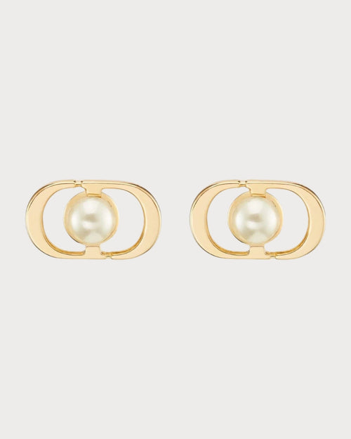 CHRISTIAN DIOR Petit CD Jolie Mini Stud Earrings | 迪奥 耳环 (金色) - LONDONKELLY 英国名牌代购