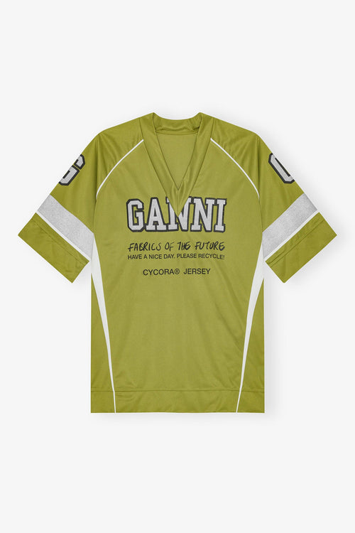 GANNI Green Future Mesh Oversized T-shirt | 短袖上衣 (綠色) - LondonKelly 英國名牌代購